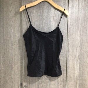 Dana Buchman Black Satin Spaghetti Strap Cami
